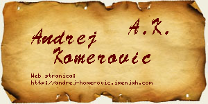Andrej Komerović vizit kartica